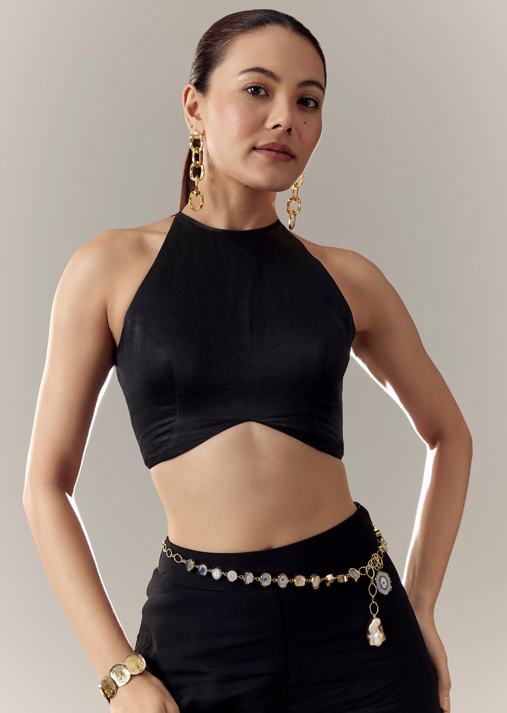 black-high-halter-open-back-