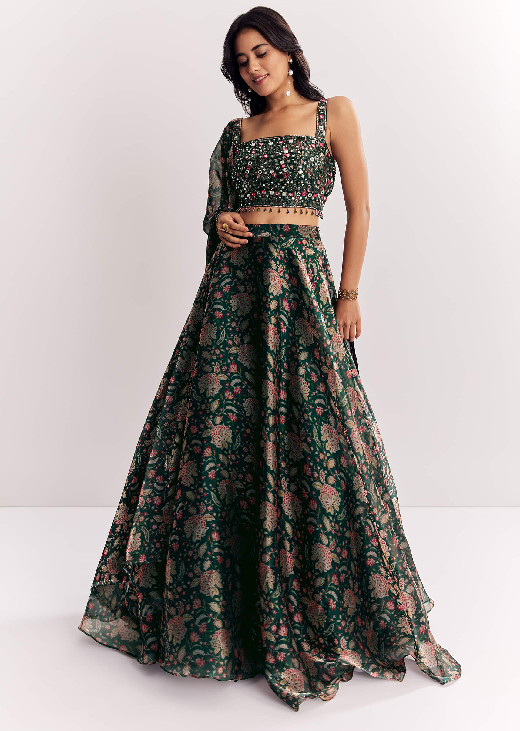 green mirror dress Strapless Long Lace Mermaid Prom Dress CDS482 Emerald / 2