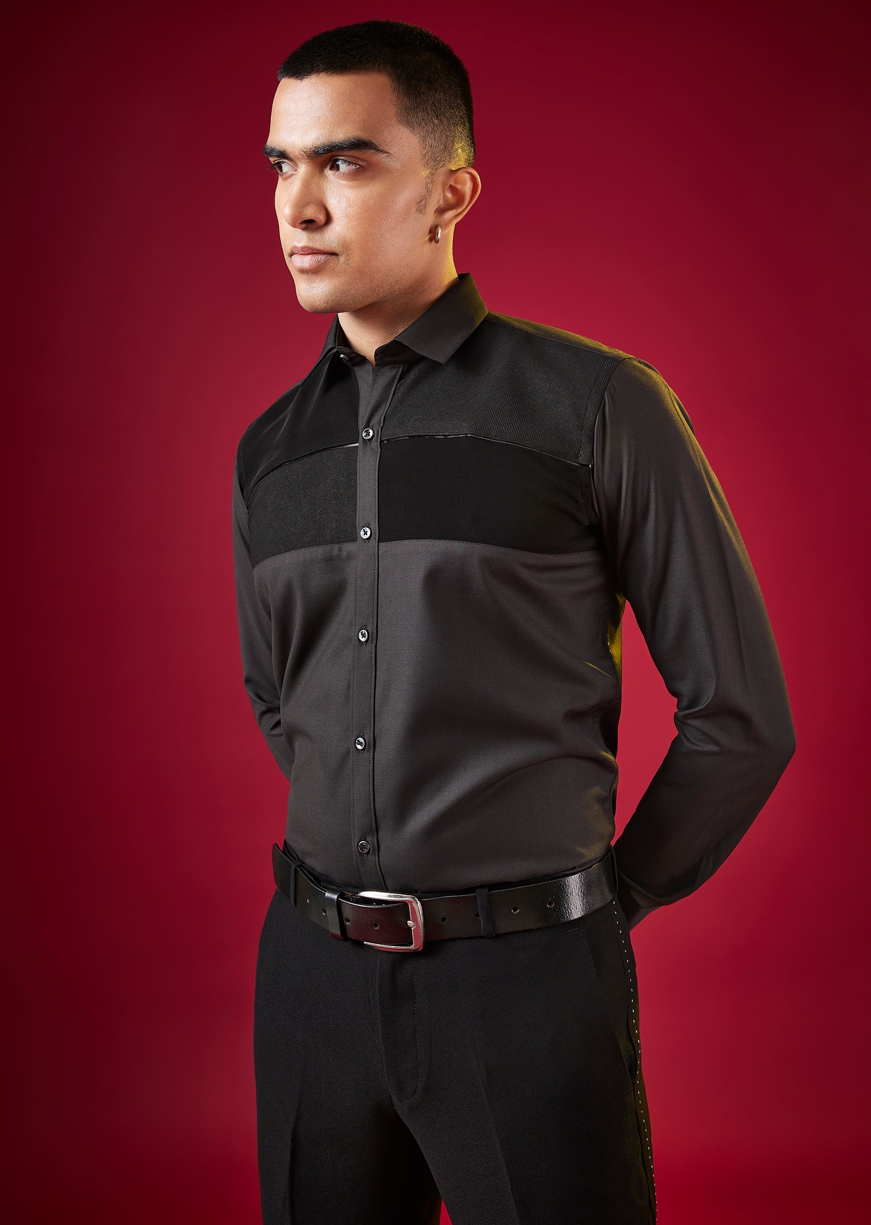 patchwork dress shirt Patchwork Party Batik Button Up Shirt