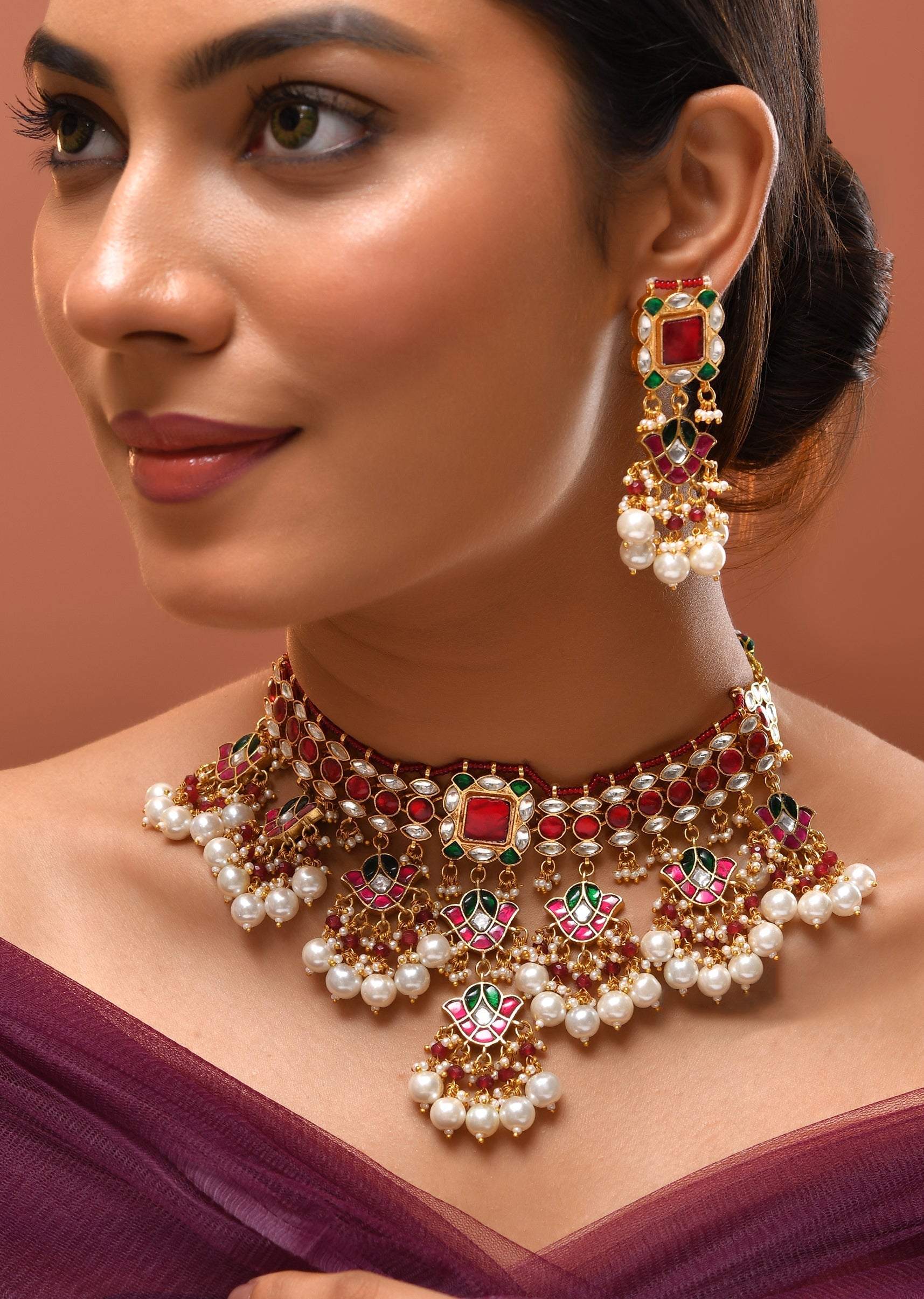 red-multi-necklace-set-with-