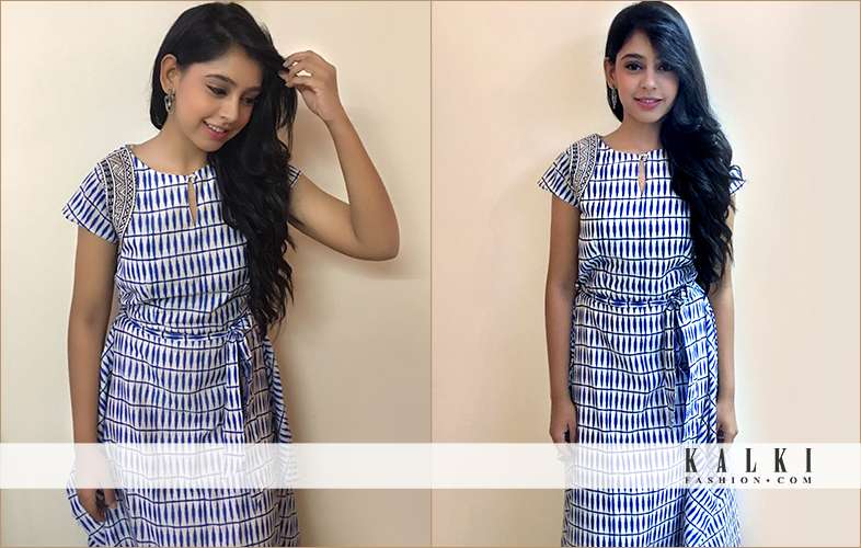 NEETI TAYOR IN KALKI COTTON BLUE KURTI