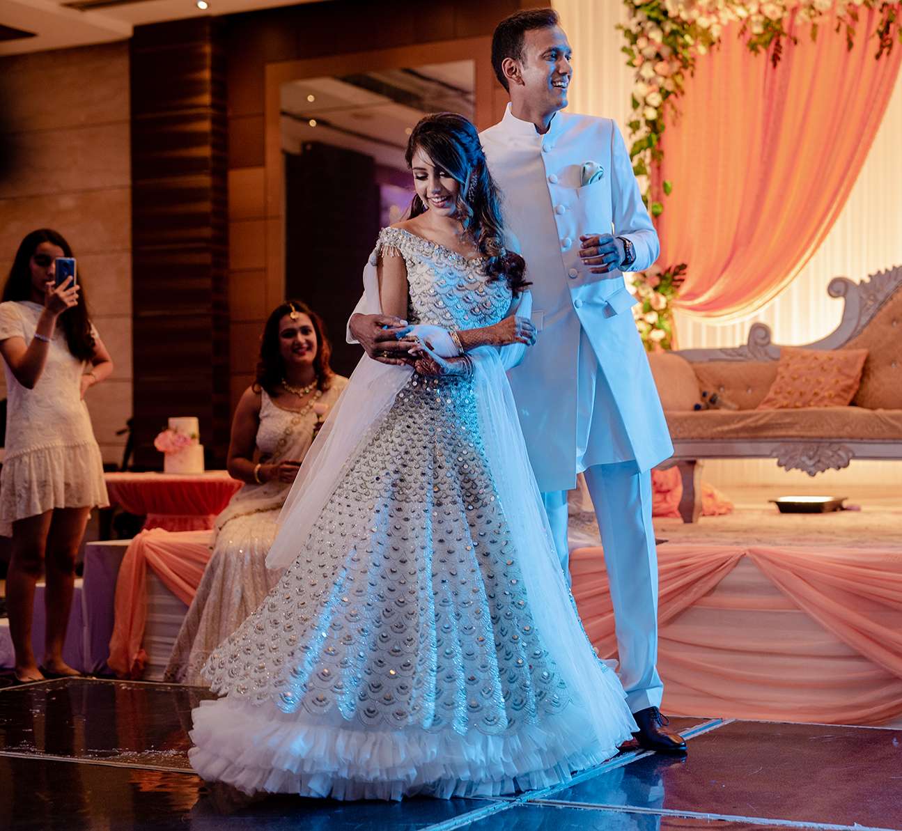 Ring Ceremony Engagement Dress For Groom And Bride