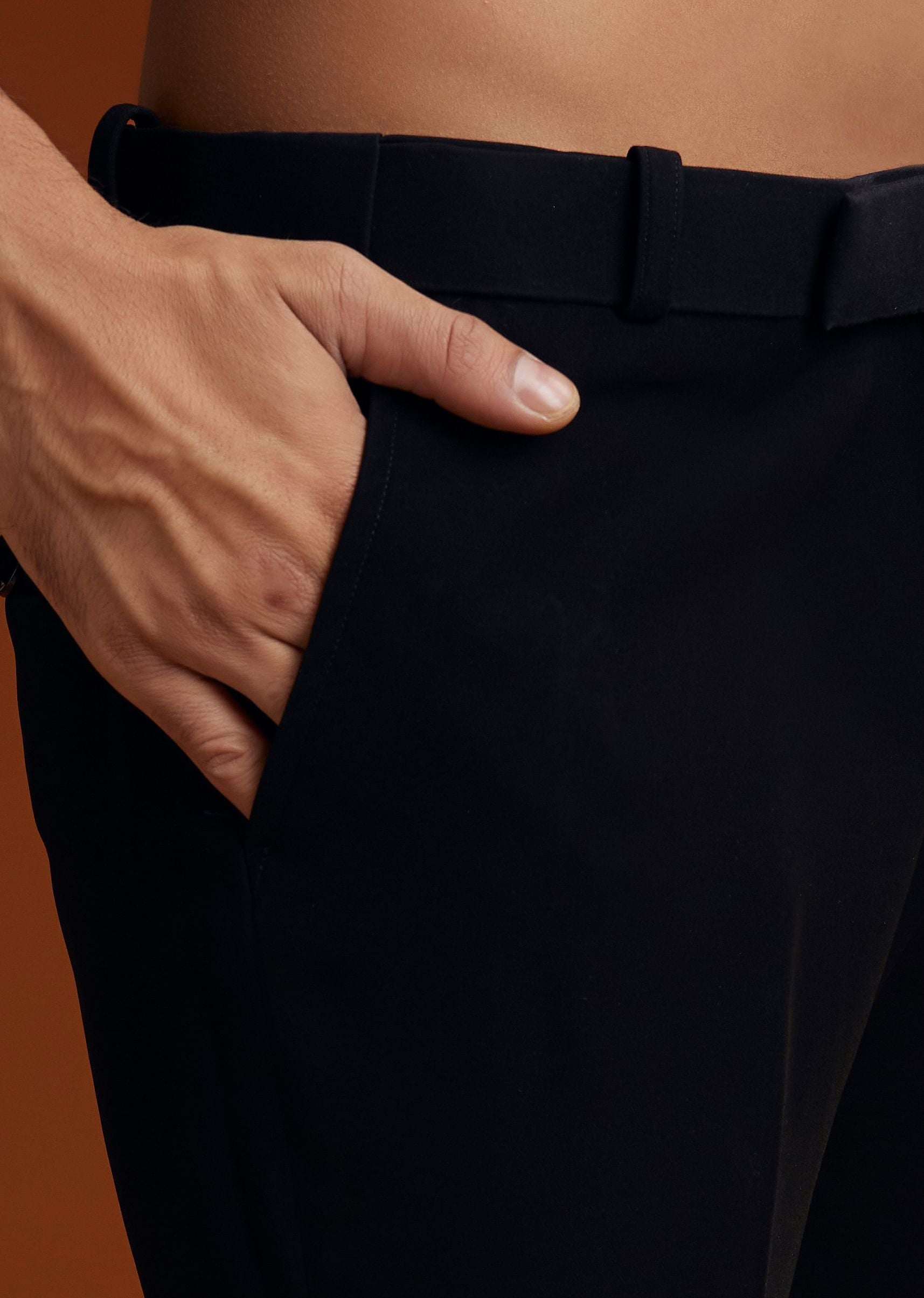 Black Suiting Indo Jacket Set With Zardosi Floral Embroidery