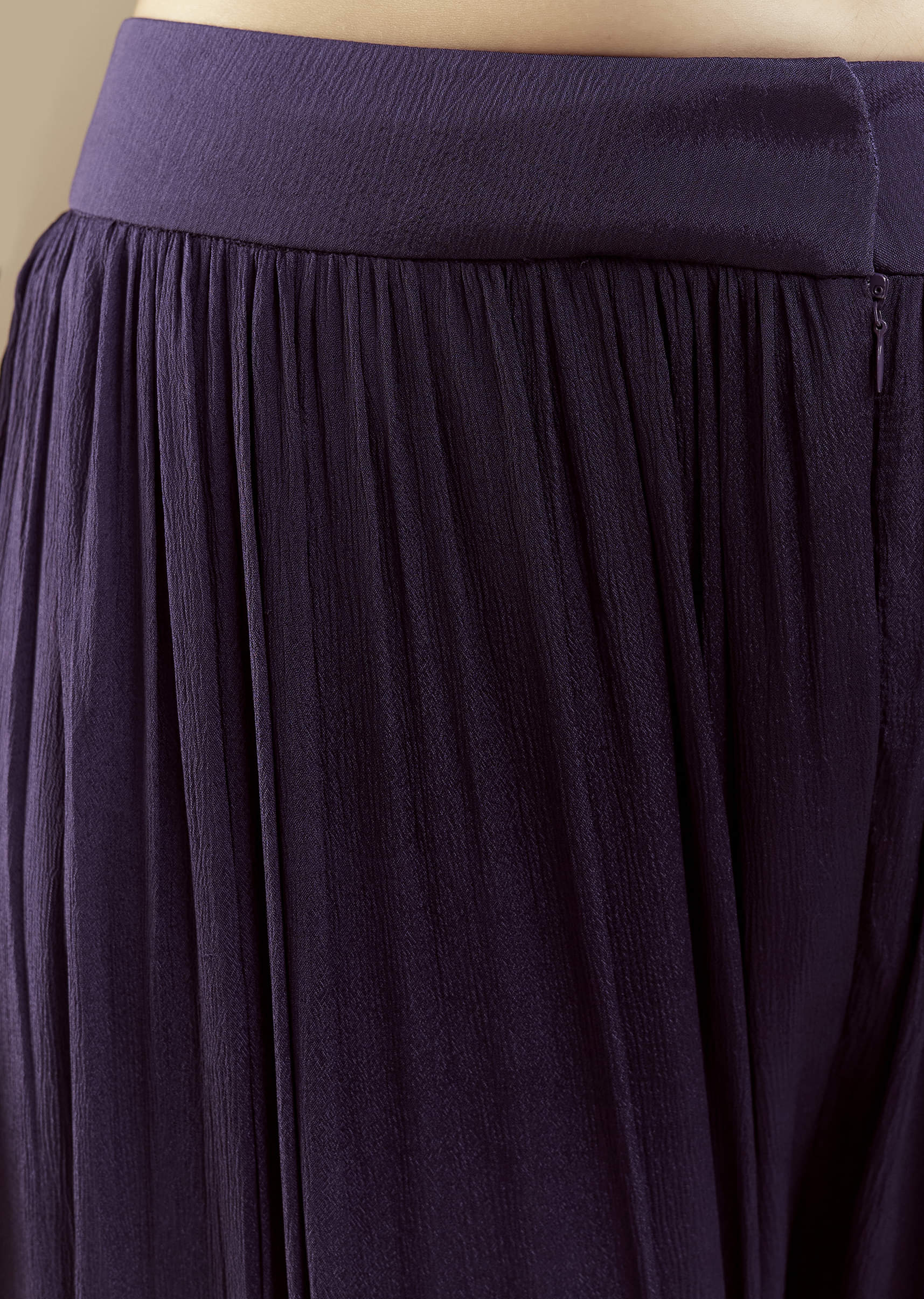 Blue Chinon Silk Sharara Set with Sequin Work