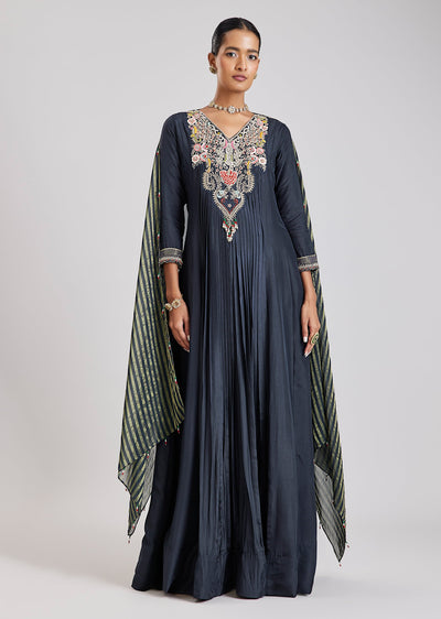 Buy Blue Silk Anarkali | KALKI Fashion USA| KALKI Fashion USA Buy Blue Silk Anarkali | KALKI Fashion USA| KALKI Fashion USA