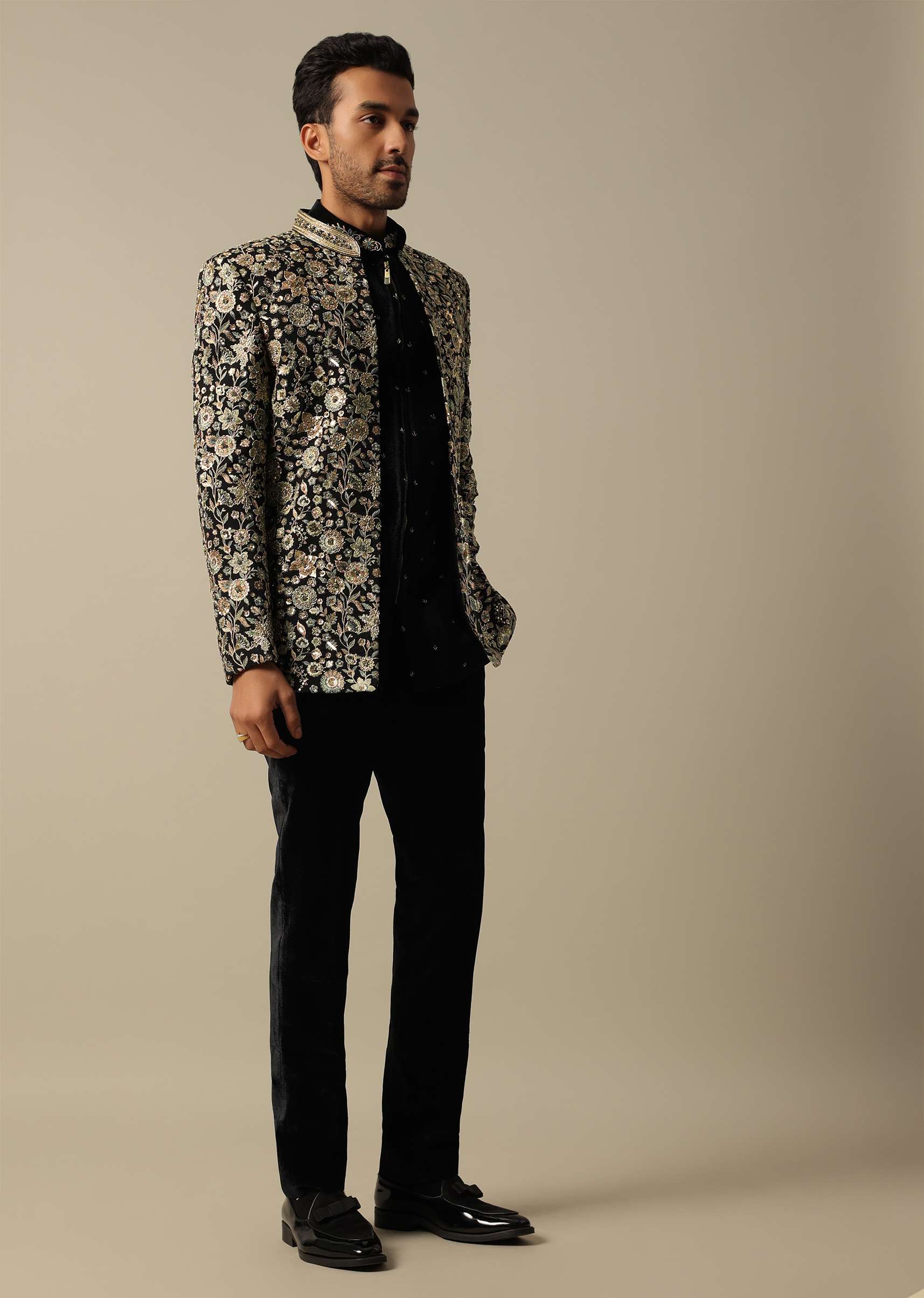 Exquisite Black Indowestern Set