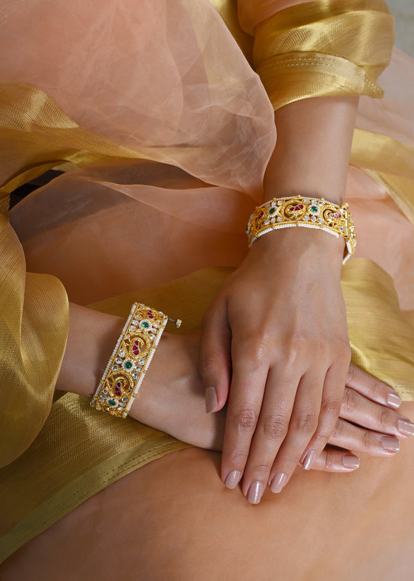 Gemstone Kundan Bangles