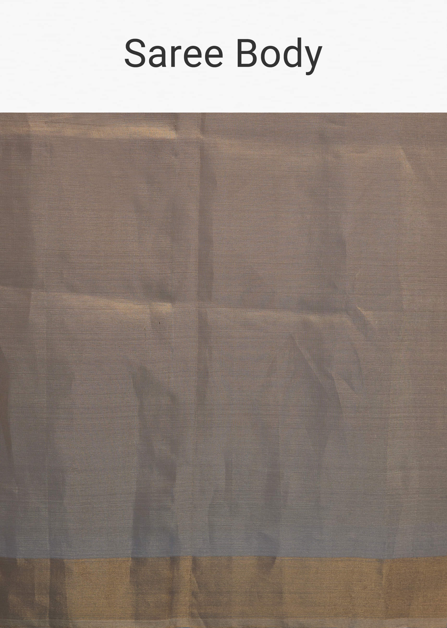 Gold Tissue Organza Woven Saree With Golden Zari Work