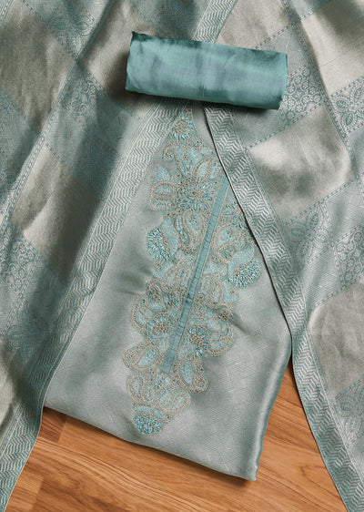 Green Tissue Unstitched Suit