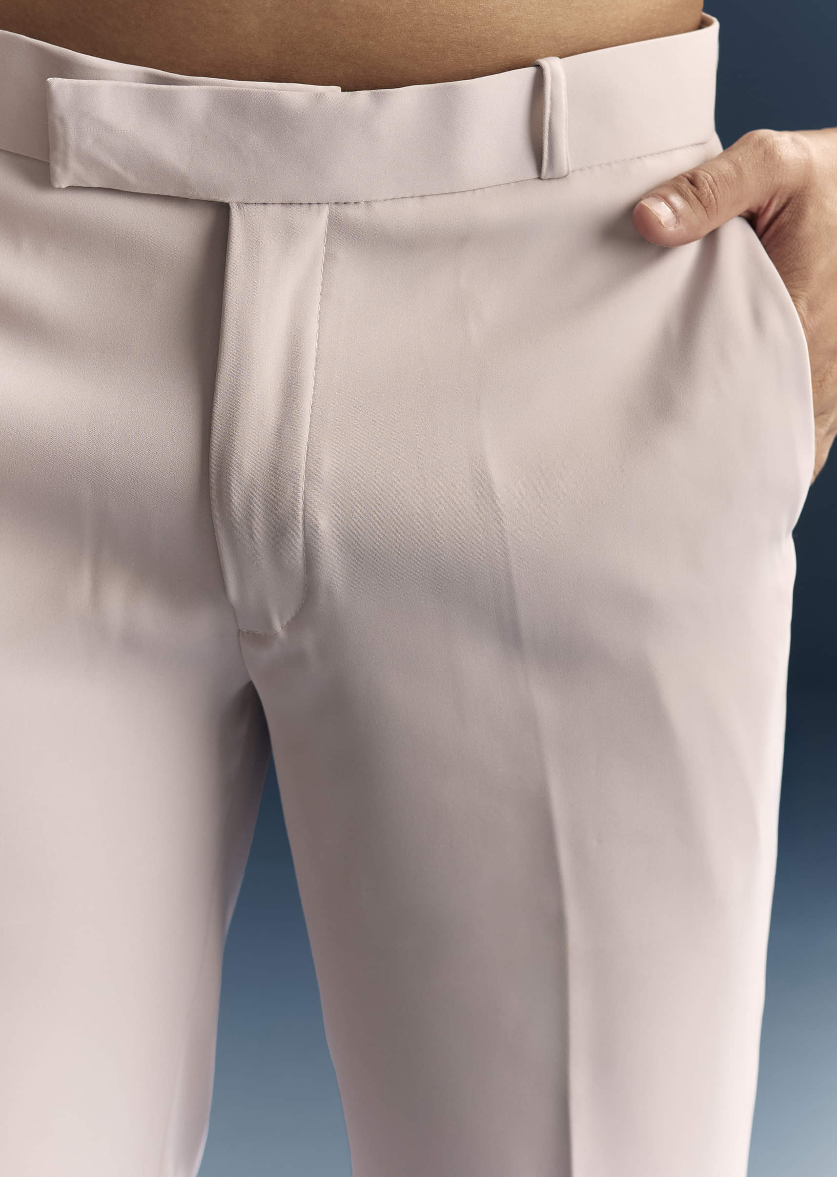 Lilac Indo Western Set For Men With Resham And Moti Work