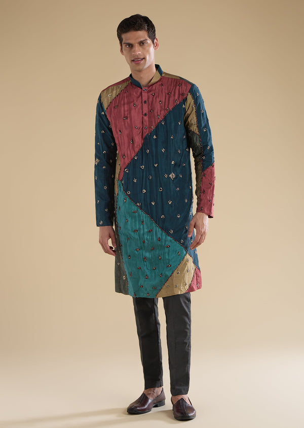 Multicolour Embellished Kurta Set