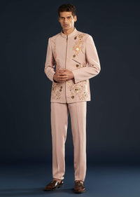 Pink Jodhpuri With Sequin Cutdana Embellishment