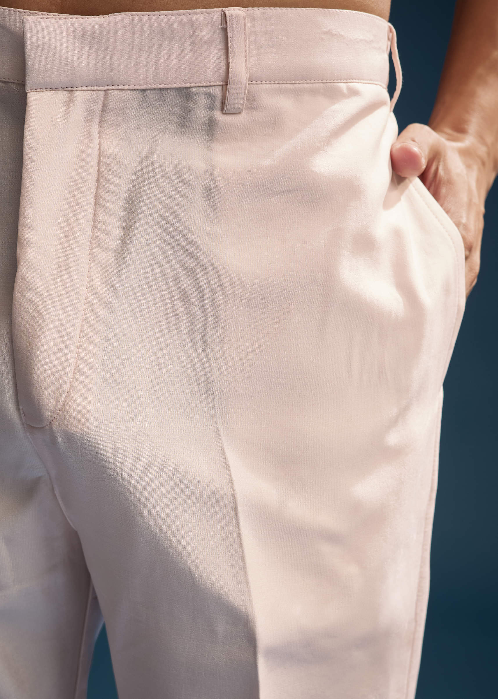 Pink Silk Kurta Jacket Set For Men With Heavy Embroidery