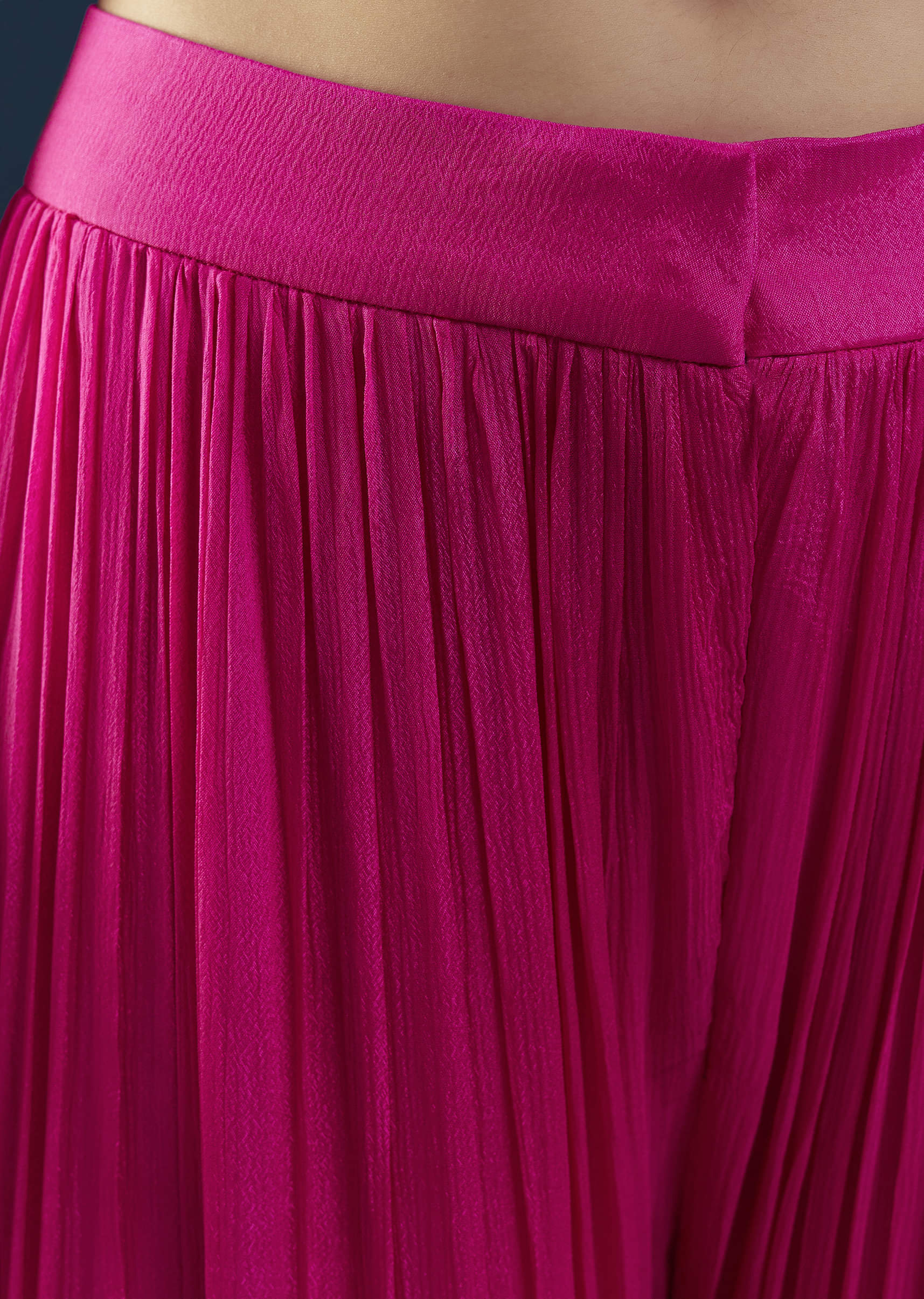 Pink Silk Top and Sharara Set with Sequin Work