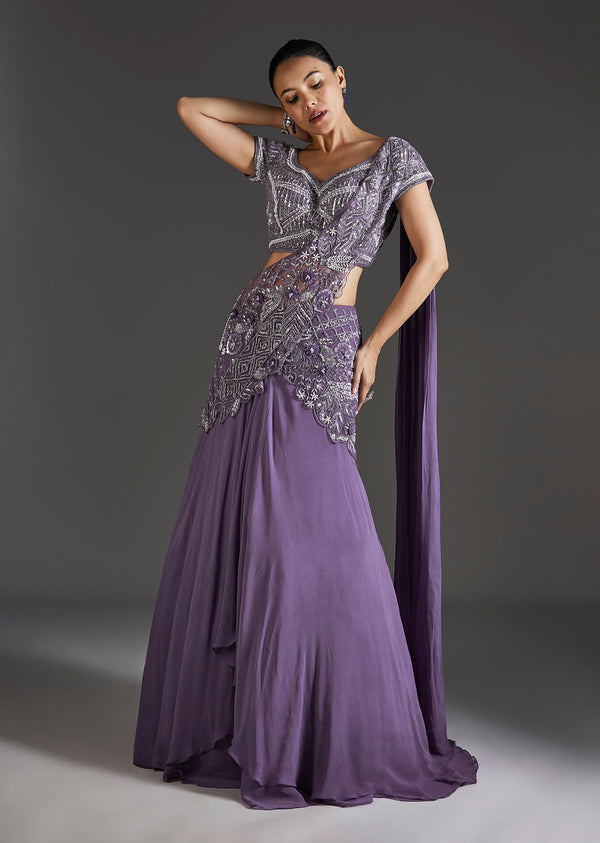 Purple Glamour With Fusion Flair