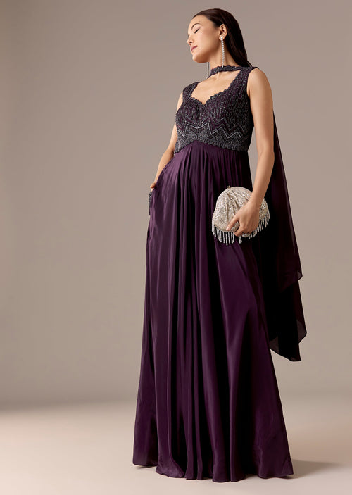 purple dress jumpsuit Lavender Bridesmaid Dress Chiffon Size 2XL