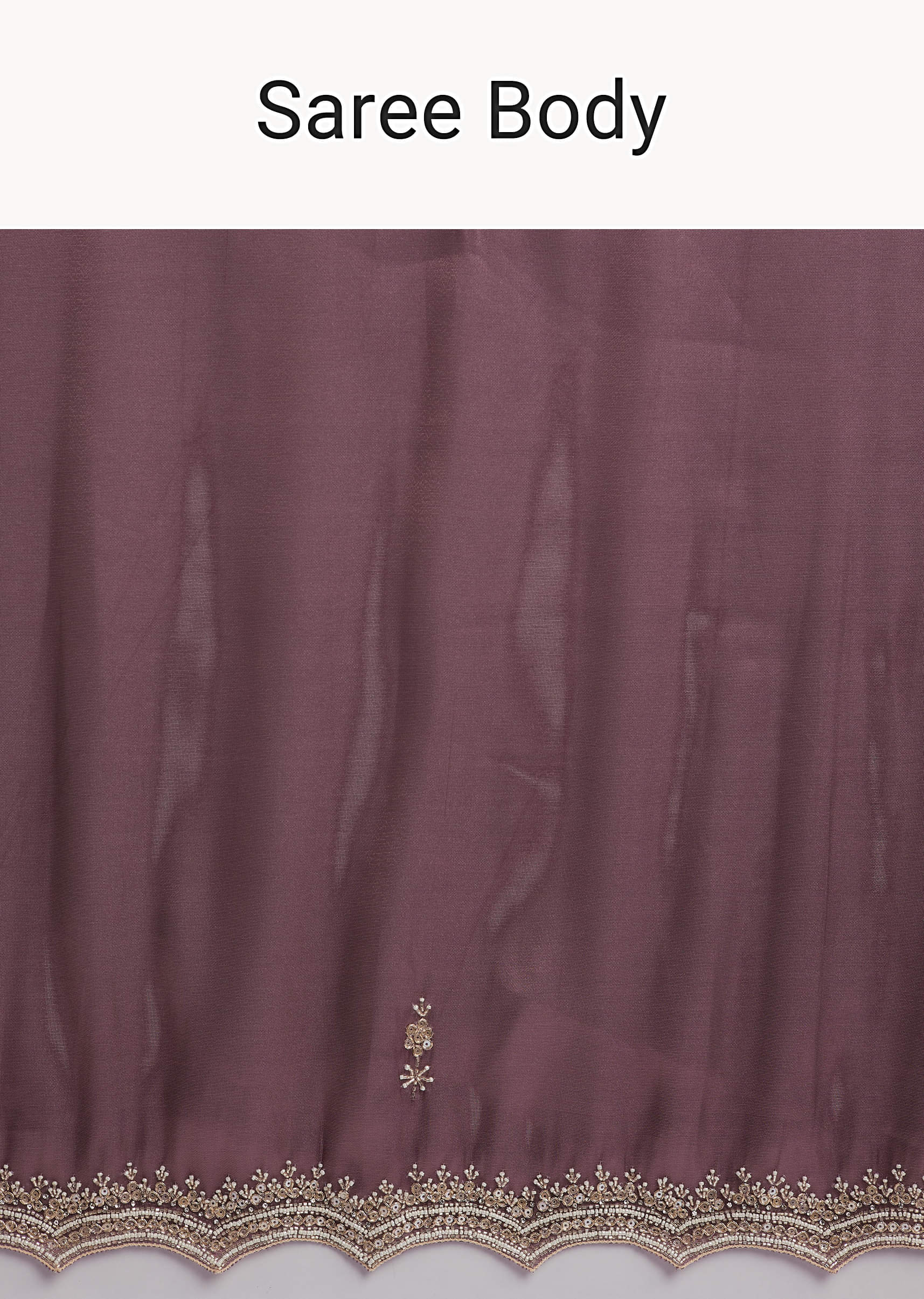 Purple Silk Organza Saree With Heavy Hand Embroidery