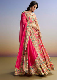 Red Printed Lehenga With Boho Charm