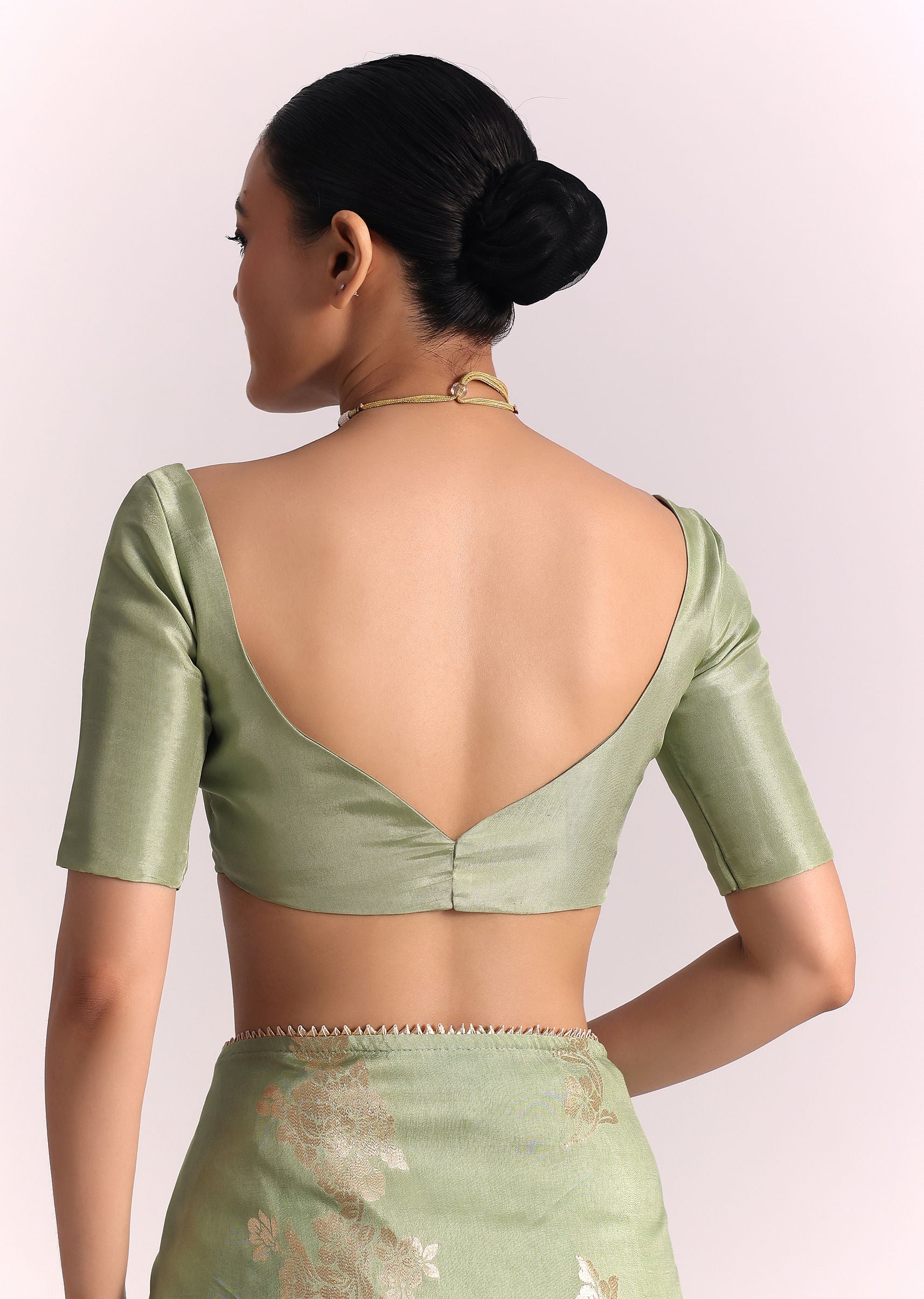 Green Dola Silk Embroidered Saree With Gotta Patti and Lurex Work