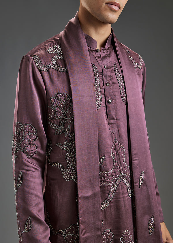 Pink Embroidered Kurta Set With Dupatta