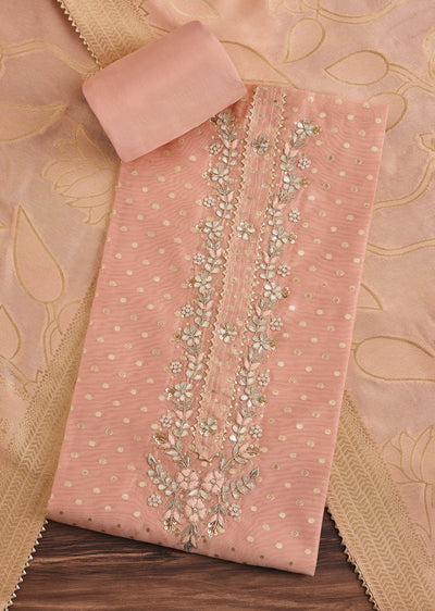 Soft Peach Embroidered Suit
