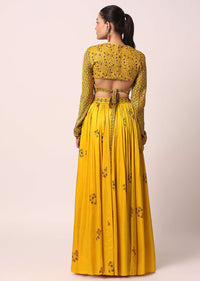 Yellow Printed Skirt Set